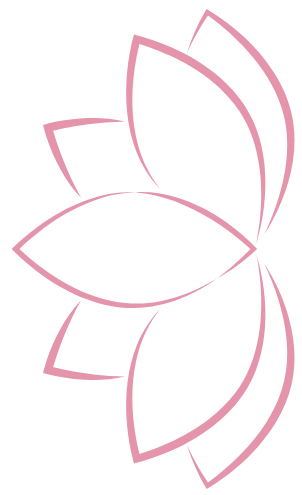 Muted lotus flower on the right side as website decoration.