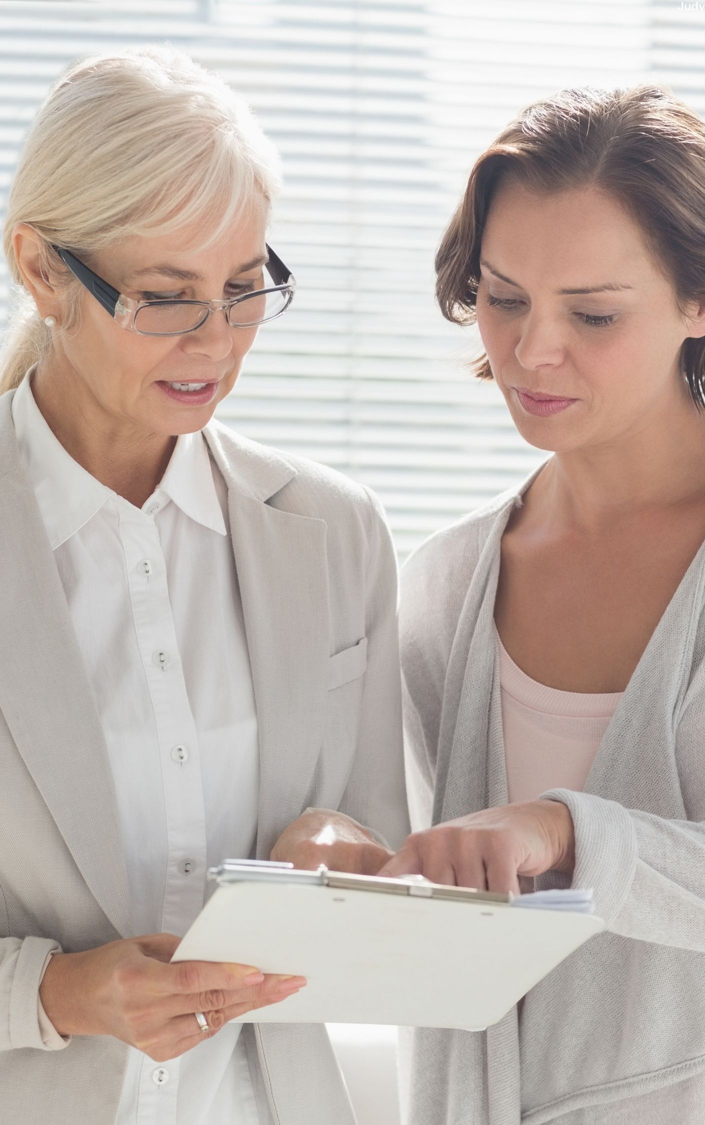 A counselor discussing a plan with her client